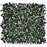 GLANT Expandable Fence Privacy Screen for Balcony Patio Outdoor,Decorative Faux Ivy Fencing Panel,Artificial Hedges (Single Sided Leaves) (1, Dark Green)