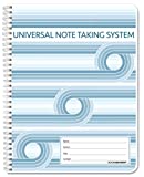 BookFactory Universal Note Taking System (Cornell Notes) / NoteTaking Notebook - 120 Pages, 8 1/2" x 11" - Wire-O (LOG-120-7CW-A(Universal-Note))