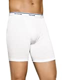 Fruit of the Loom Men's No Ride Up Boxer Brief, White - Traditional Fly, Large