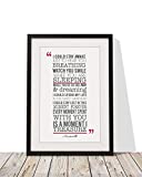 Personalized Song Lyrics Framed Print | Aerosmith I Don't Wanna Miss A Thing Design 2 | First Dance Mr and Mrs Wedding Gifts Anniversary For Him Her | 12 X 10 Inch | Black |