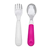 OXO Tot On-The-Go Fork And Spoon Set - Pink