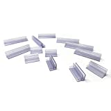 100 INCHES of 2 Way Sneeze Guard Holder Corner Connectors for Plexiglass Panels & Acrylic Sheets up to 1/4" Thick, Various Lengths