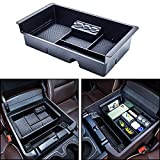 JKCOVER Compatible with Chevy Silverado/GMC Sierra 2014-2018 and Chevy Tahoe Suburban/GMC Yukon 2015-2020 Center Console Organizer Tray Accessories-Full Console w/Bucket Seats ONLY - (Black Trim)