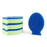 DishFish Dual Scrubber Sponge Non-Scratch Non-Smelling Ergonomic Multi-purpose Cleaning Sponge (4 Pack)