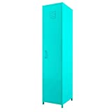 MAYROY Metal Storage Cabinet, 4-Tier Adjustable Shelves Storage Locker, Freestanding Wardrobe w/Closet Rods, Multipurpose Cupboard, 66.5 x 18 x 15 in (Mint)