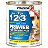 ZINSSER 1 qt 02004 White, Bulls Eye 1-2-3 Water-Based Stain Blocking Primer/Sealer