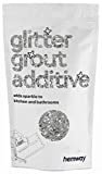 Hemway (Silver) Glitter Grout Tile Additive 100g for Tiles Bathroom Wet Room Kitchen | Easy to use - Add/Mix with Epoxy Resin or Cement Based Grout | Temperature Resistant