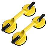 Gekbot Suction Cups to Lift Large Glass/Tile Lifter/Floor Gap Fixer/Dent Remover Puller/Mirror Holder/Suction Cup Hooks/Heavy Duty Aluminum Vacuum Plate Handle (2 Pack)