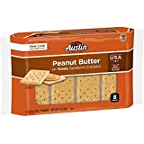 Austin, Toasty Round Crackers With Peanut Butter, 8 Count, 11.4oz Tray (Pack of 4)