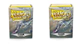 2 Packs Dragon Shield Classic Clear Standard Size 100 ct Card Sleeves Individual Pack