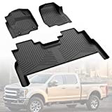 Medesasi Floor Mat Liner Rubber Carpet Compatible with 2017-2022 F250 F350 2017 F450 Super Duty Crew Cab Pickup Carpet Floor Mats Liners OEM, with Factory Storage Box