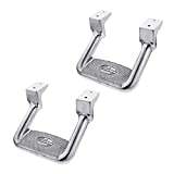 Bully AS-200 Universal Truck Polished Aluminum Side Hoop Step Set 2 Pieces Includes Mounting Brackets - Fits Various Trucks from Chevy (Chevrolet), Ford, Toyota, GMC, Dodge RAM and Jeep