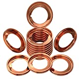 20 Pcs Oil Drain Plug Gasket - Copper Crush Washer Oil Drain Plug - Replacement for Nissan/Infiniti Oil Crush Washer OEM 11026-01M02 11026-JA00A - Replacement for Ford OEM F4XY-6734-A by Automajor