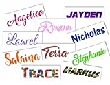 Name Decal - With or Without Stainless Steel Tumbler - Choose Color, Size. Perfect for Car Windows, Cups, Laptop, Water Bottle, etc. Metallic, Print and Glitter Vinyl Available