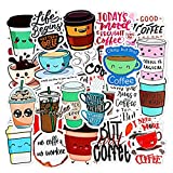 100 Pieces Cute Coffee Stickers Love Coffee Time Vinyl Waterproof Stickers Laptop Stickers for Kids Girls Teens Adults Water Bottles Bicycle Skateboard Luggage Decals Coffee Cup Sticker