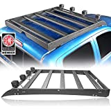 Hooke Road Tacoma Top Roof Rack Cargo Carrier w/4x18W LED Lights for 2/3 Gen Tacoma 2005-2022 (4-Doors Double Cab only)