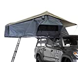 Overland Vehicle Systems Nomadic 3 Extended Rooftop Tent RTT - Dark Gray Base with Green Rain Fly & Black Travel Cover Universal