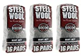 Homax Products 106607-06 - 3PACK 4 Steel Wool Extra Coarse 16 Pads - 3 Pack (48 Pads)