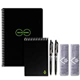 Rocketbook Smart Reusable Notebooks with 2 Pilot Frixion Pens - Black, Executive (6" x 8.8) & Mini Size (3.5" x 5.5")