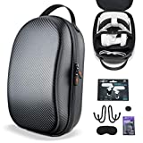 SARLAR Hard Carrying Case for Oculus Quest 2/ Elite Strap Edition/ Quest Lightweight and Portable Protection, Custom Carbon Fiber Travel Case Storage VR Gaming Headset and Touch Controller Accessories