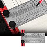 T-Rule,Precision Marking T-Rule 3'',Precision Woodworking Tools T-Square 3'',Stainless Steel Positioning Scribing Gauge, Carpenter Mark T-Rule