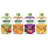 Sprout Organic Baby Food, Stage 4 Toddler Pouches, 4 Flavor Veggie Power Variety Pack, 4 Oz Purees (Pack of 12)