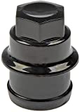 Dorman 711-026 Black Wheel Nut Cover M27-2.0 Compatible with Select Cadillac / Chevrolet / GMC Models, 4 Pack