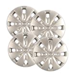 Hubcaps.com - Premium Quality 15" Silver Hubcaps / Wheel Covers fits Toyota Yaris, Heavy Duty Construction (Set of 4)