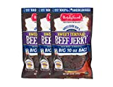 Bridgford Sweet Baby Ray's High Protein Beef Jerky, Low Carb Snack, Low Calorie, Keto Friendly, Sweet Teriyaki Flavor, 10 Oz, Pack of 3