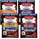 Bridgford Sweet Baby Ray's High Protein Beef Jerky, Low Carb Snack, Low Calorie, Keto Friendly, Jerky Variety Pack (Original, Teriyaki, Honey BBQ, Sweet N Spicy) 6.2 Oz, Pack of 4