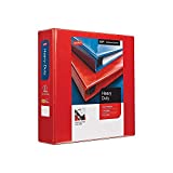Staples 976062 Heavy-Duty 2-Inch D 3-Ring View Binder Red (26348)