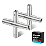 DURATECH 4 Way Sillcock Key Set, 1/4", 9/32", 5/16", 11/32", 2-Pack, for Valve, Faucet, and Spigots