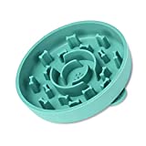 XINSZ Slow Food Dog Bowl with Suction Cup, Slow Feeder Cat Bowl,Slow Down Pets' Eating Speed, Promote Digestion, Novel Design with Suction Cups and Hanging Buckles. (Green) (5.9*5.9*1.57)