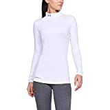 Under Armour Women's ColdGear Authentic Mock, White (100)/Metal, Medium