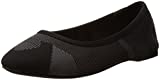 Skechers Women's Cleo Wham Flat, Black/Charcoal, 8.5 M US