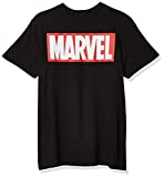Marvel Men's Comics Simple Classic Logo T-Shirt, Black, Large