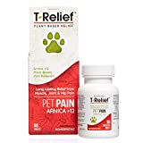 MediNatura T-Relief Pet Pain Relief Arnica +12 Plant-Based Pain Relievers - Natural Medicines Reduce Joint & Hip Pain, Stiffness, Injuries in Dogs & Cats - Vet Approved, Fast-Acting - 90 Tablets