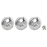 Master Lock 40TRI Shrouded Stainless Steel Disk Padlock with 2-3/4" Wide Body (Pack of 3)