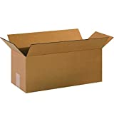 Partners Brand P2088 Long Corrugated Boxes, 20"L x 8"W x 8"H, Kraft (Pack of 25)