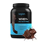 Legion Whey Protein Powder Chocolate - Whey+ Isolate Protein Powder - Protein Isolate from Grass Fed Cows - Non-GMO, Lactose-Free, Sugar-Free Protein Powder Dietary Supplement (30 Servings)