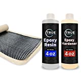 TRUE COMPOSITES Carbon Fiber Sheet & Epoxy Resin Kit (36" x 6" + 8oz of Epoxy) 2x2 Twill, 3K, 5.7 oz. - Carbon Fiber Fabric, Carbon Fiber Repair Kit, Kit de Lámina de Fibra de Carbono y Resina Epoxi