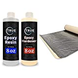 TRUE COMPOSITES Carbon Fiber Sheet & Epoxy Resin Kit (36" x 14" + 16oz of Epoxy) 2x2 Twill, 3K, 5.7 oz. - Carbon Fiber Fabric, Carbon Fiber Repair Kit, Kit de Lámina de Fibra de Carbono y Resina Epoxi