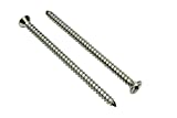 #12 X 3-1/2'' Stainless Flat Head Phillips Wood Screw, (25 pc), 18-8 (304) Stainless Steel Screws by Bolt Dropper