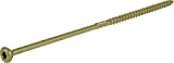 Power Pro 48618 Wood Screws, #10 x 6", Premium Outdoor Deck Screws, Rust Resistant, Epoxy Coated Bronze, 5lb Tub, 177 pcs