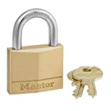 Master Lock 140D Padlock, 1 Pack, Brass