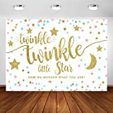 COMOPHOTO Twinkle Twinkle Little Star Gender Reveal Backdrop Pink Blue Gold Star Party Decorations Photography Background Moon and Star Boy or Girl He or She Gender Reveal Parties Backdrops (5x3ft)