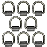 (Pack of 8) 1/2-inch, 4,000lbs Working Load Limit Capacity Weld-on Flip D-Ring Anchor