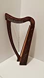 36" Large 22 Strings Harp Solid Wood Celtic Irish rose Harp Engraved wood