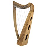 Design Toscano Celtic Knot Walnut Heather Harp Instrument and Display, 35 Inch, Walnut and Birch Wood, Natural