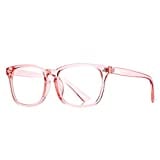 Pro Acme Non-prescription Glasses Frame Clear Lens Eyeglasses (Clear Pink)